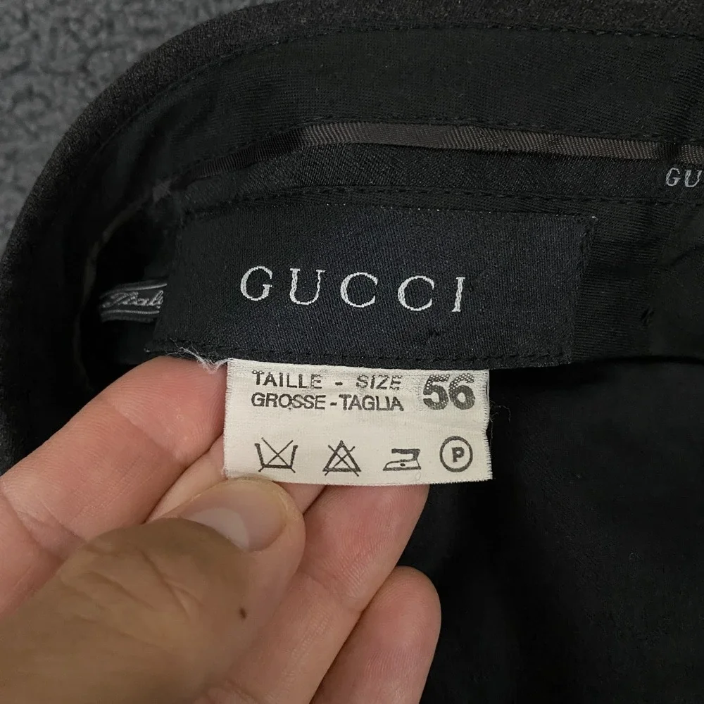 Gucci Pants FITS Mens 36x32 Gray Wool Cashmere Trouser Dress Chino Made Italy